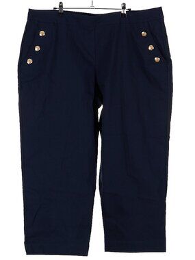 Zac & Rachel Slip Crop Navy Pants NWT Women's 20W